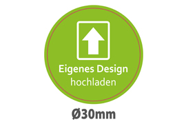 Rundes Etikett 30mm eigenes Design