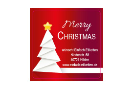 Eckiges Etikett Origamibaum 034-034