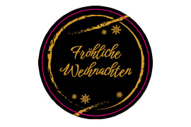 Rundes Etikett Goldkontur 50mm