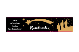 Eckiges Etikett Sternschnuppe 120-026