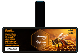  Siegeletikett Honig dunkle Biene 140-096