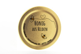 Hochrranddeckel (Twist-Off deep) 66mm Bienenflug