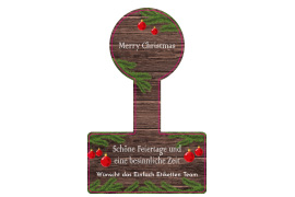 Siegeletikett Weihnachtskugeln 126-080