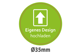 Rundes Etikett 35mm eigenes Design