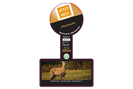 Siegeletikett Gold 126-080 mit/ohne Logo