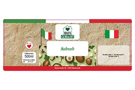 Eckiges Etikett landestypisch 185-073 mit/ohne Logo