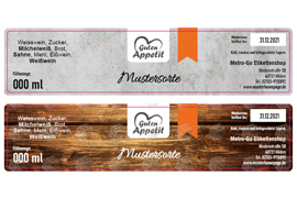 Eckiges Etikett Bildhintergrund 120-026 mit/ohne Logo