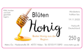 Eckiges Etikett Honiglöffel 080-040