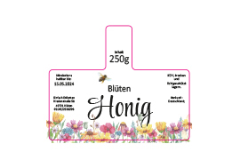 Siegeletikett Honig Aquarellblume 080-075