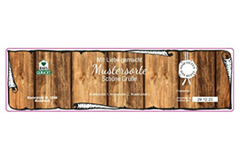 Eckiges Etikett traditionell Bild 180-050